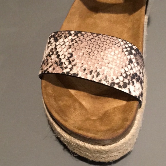 Snakeskin Espadrille Wedge Sandals - Picture 5 of 6